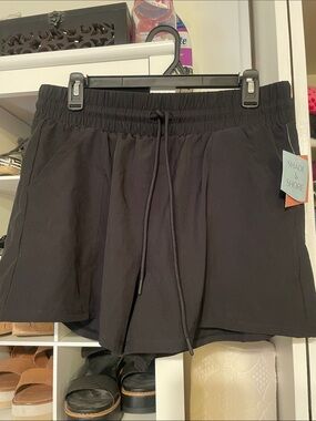 Shade & Shore Black Drawstring Athletic/Swim Shorts